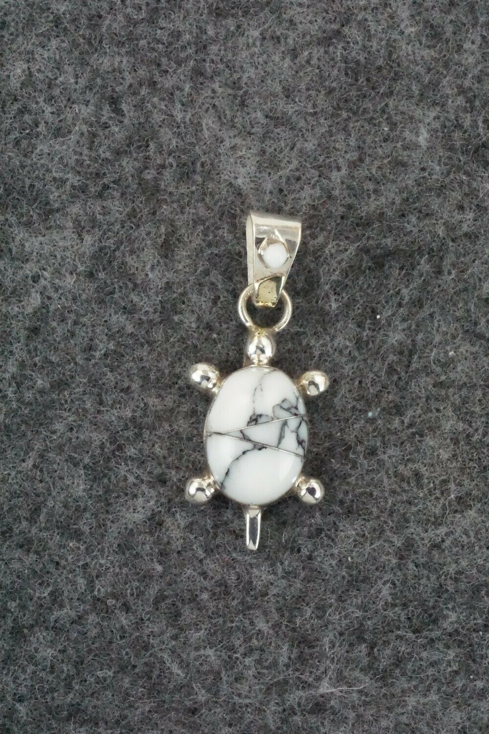 Howlite & Sterling Silver Inlay Pendant - Bryan Sandoval