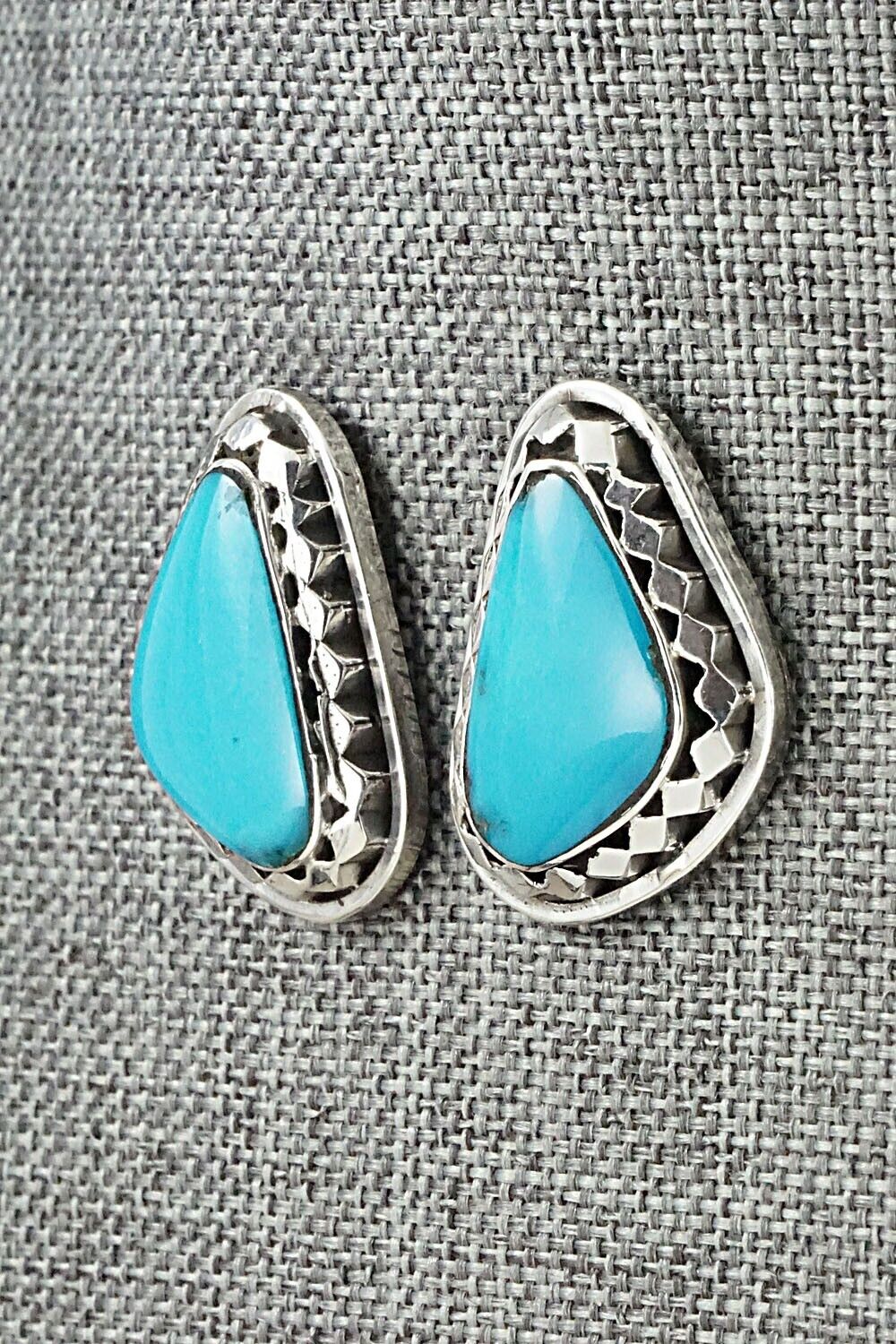 Turquoise and Sterling Silver Earrings - Sharon McCarthy
