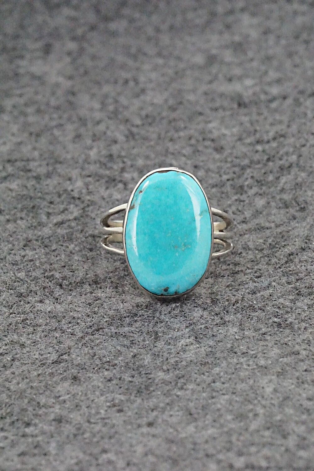 Turquoise & Sterling Silver Ring - Carlos Tsipa - Size 6.5