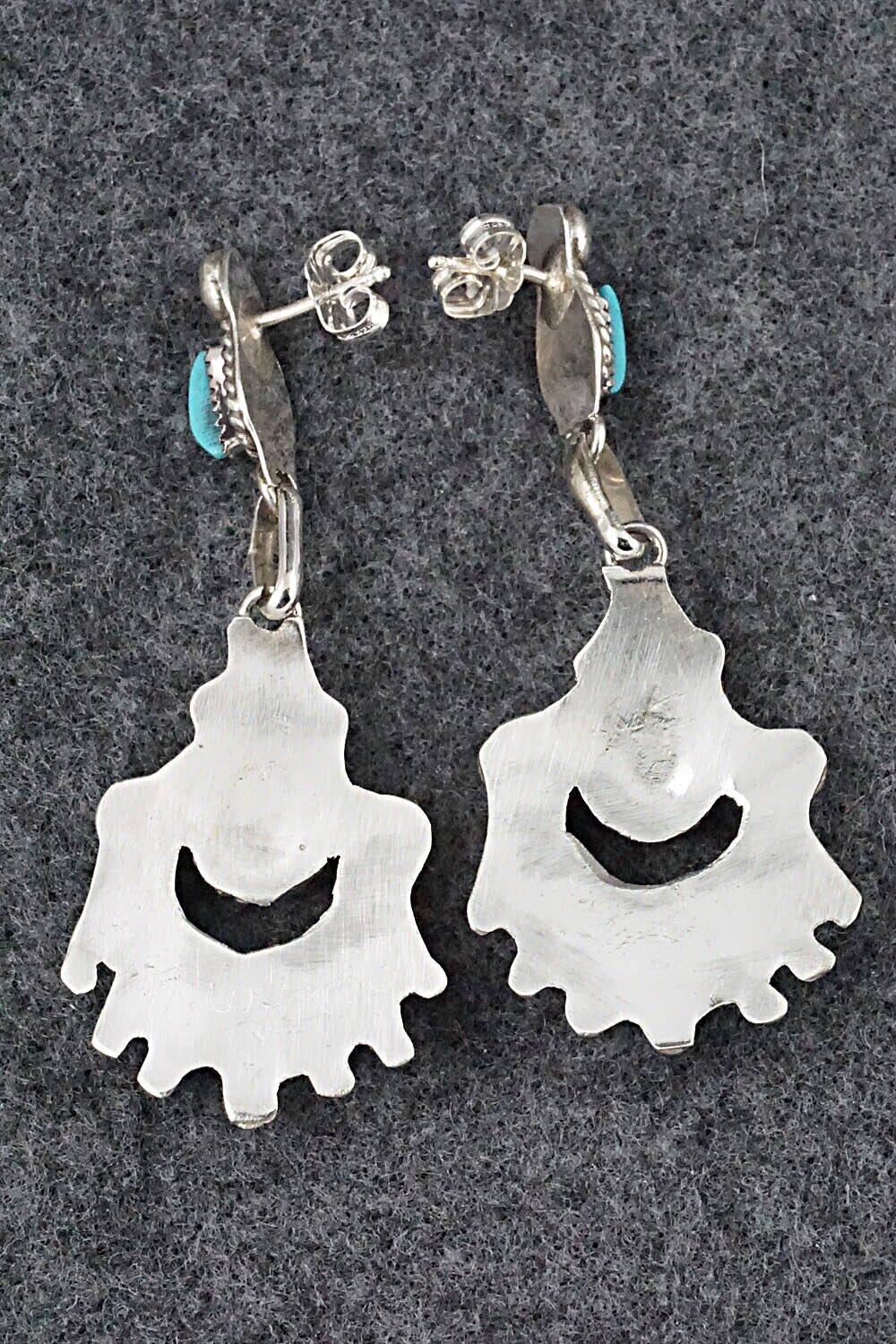 Turquoise & Sterling Silver Necklace and Earrings Set - Bernadette Wyaco