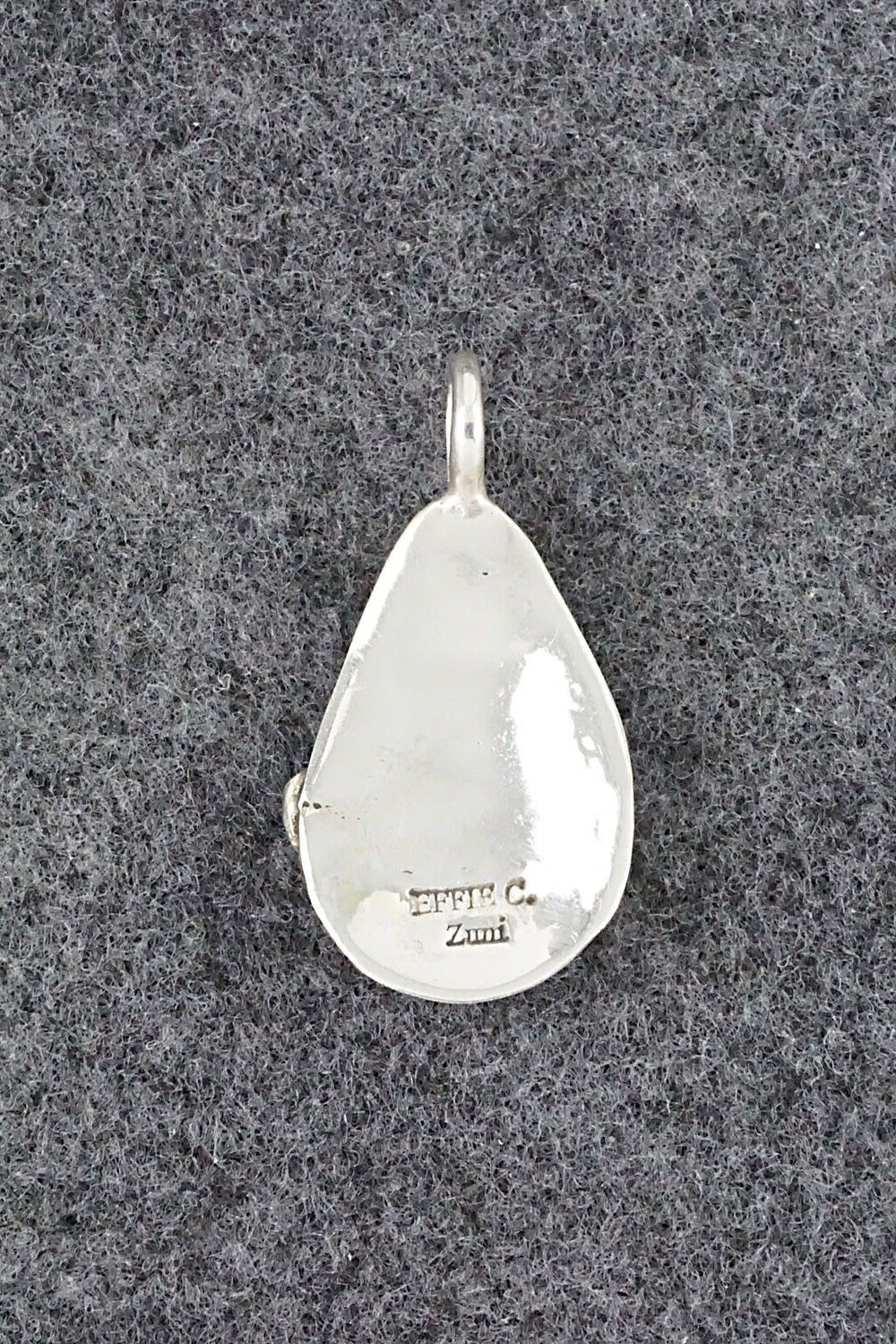 Turquoise, Coral and Sterling Silver Pendant - Joy Calavaza