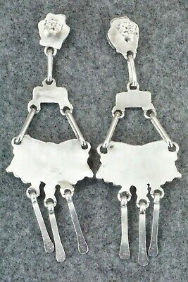 Turquoise & Sterling Silver Earrings - Evangeline Wyaco