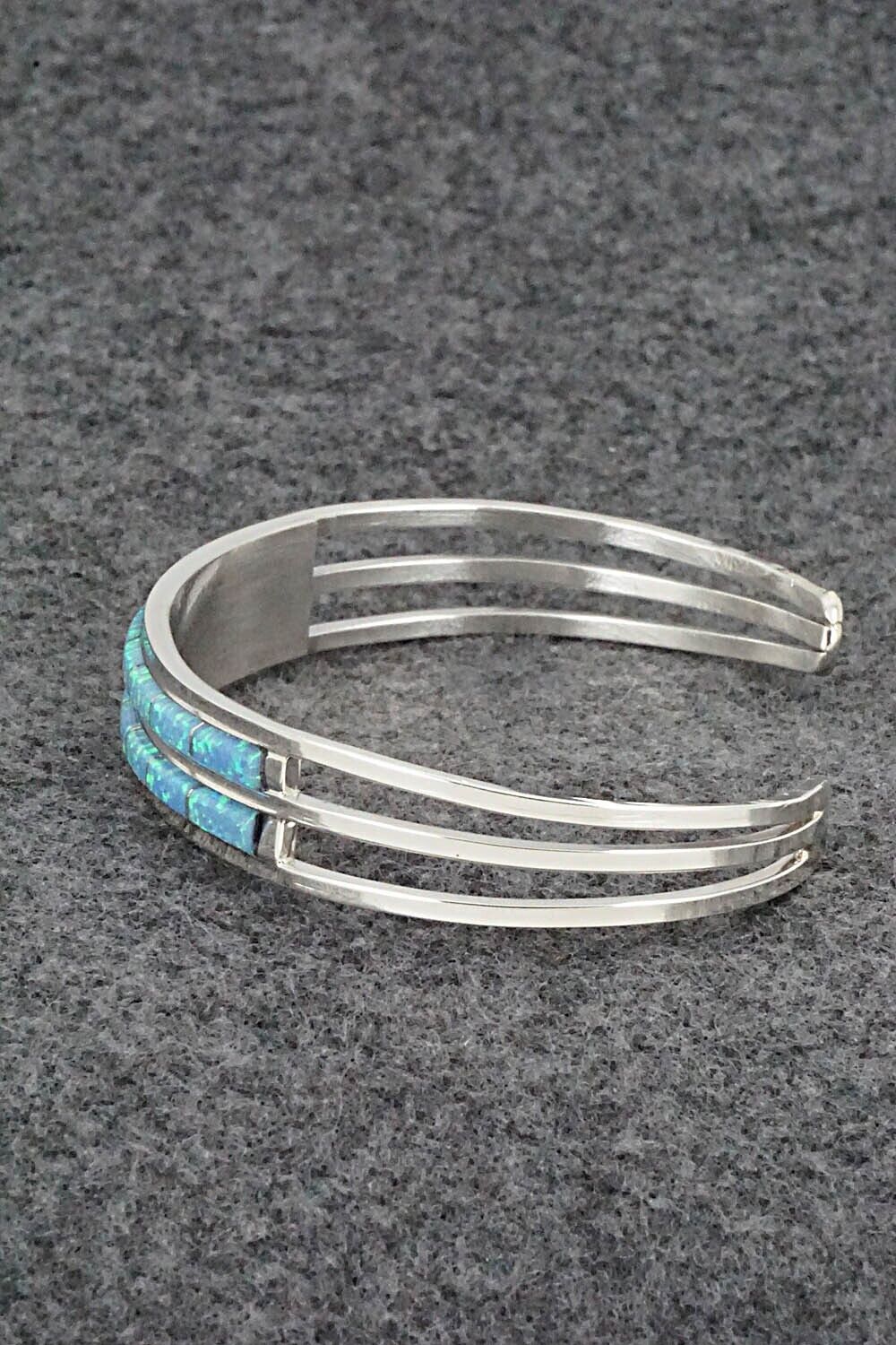 Opalite & Sterling Silver Inlay Bracelet - Anson Wallace