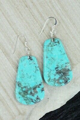 Turquoise & Sterling Silver Earrings - Lupe Lovato