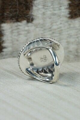 Navajo Turquoise and Sterling Silver Ring - Bobby Platero - 9.5