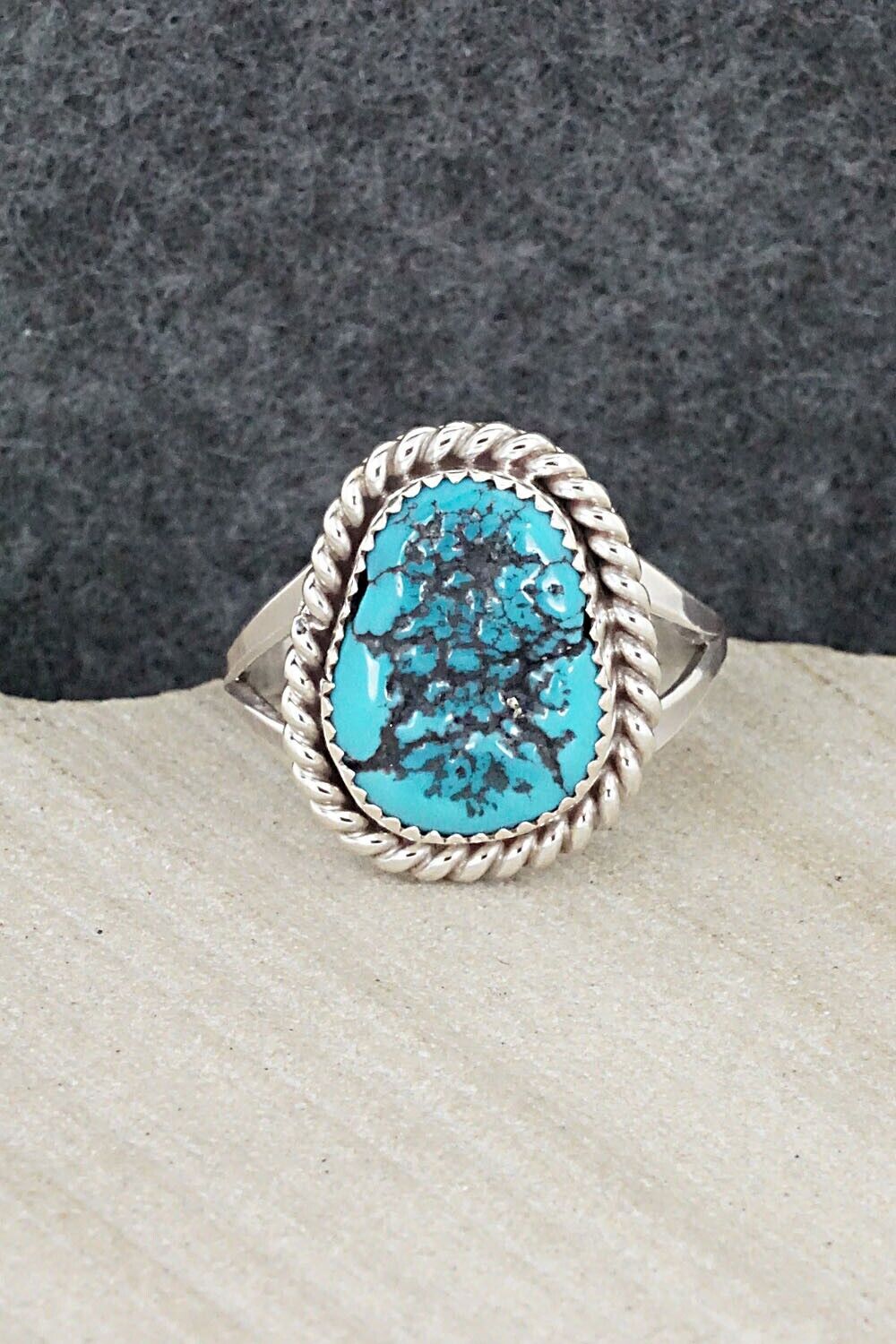 Turquoise & Sterling Silver Ring - Benjamin Martinez - Size 9.25