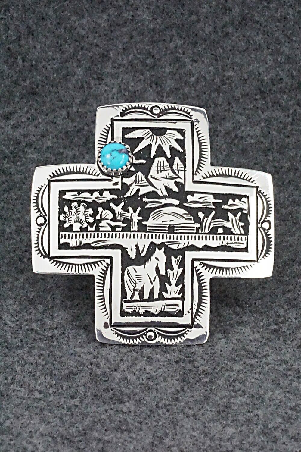 Turquoise & Sterling Silver Ring - Richard Singer - Size 7.5 (Adj.)
