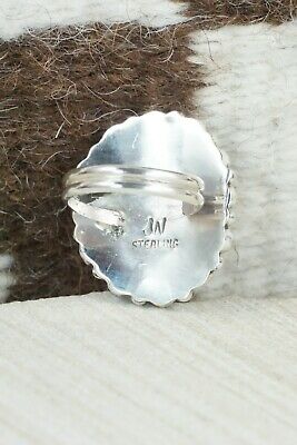 Turquoise and Sterling Silver Ring - Justina Wilson - Size 8