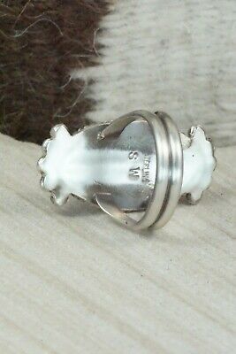 Spiny Oyster & Sterling Silver Ring - Selina Warner - Size 8