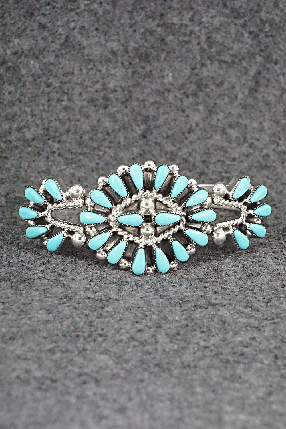 Turquoise & Sterling Silver Bracelet - Delbert Booqua