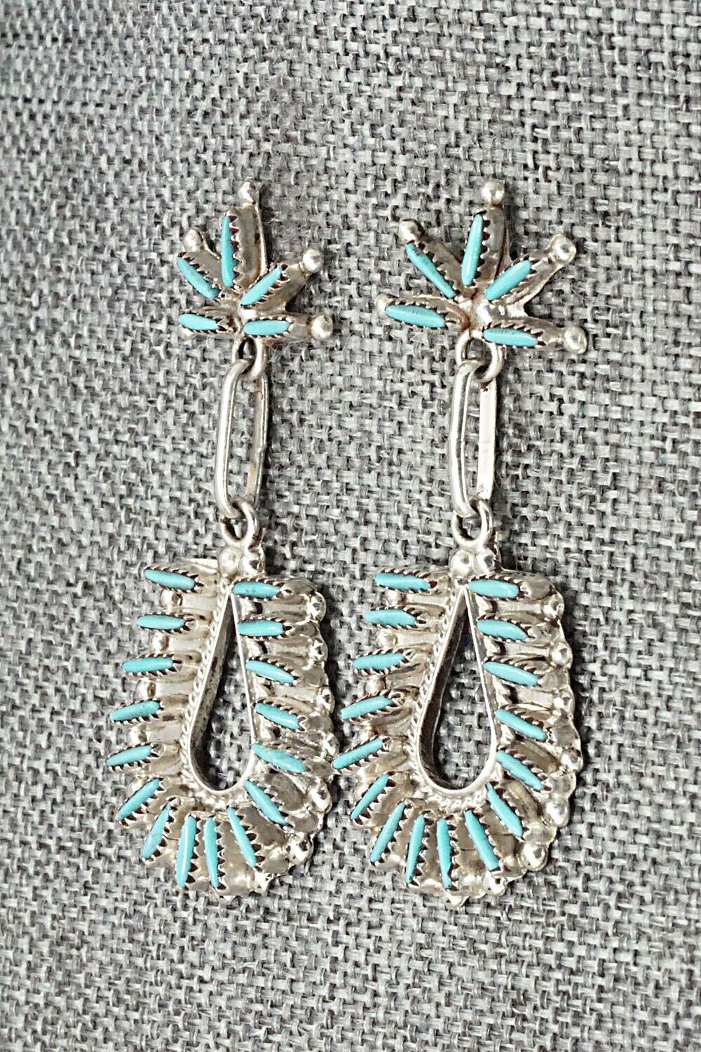 Turquoise & Sterling Silver Earrings - Rena Cachina