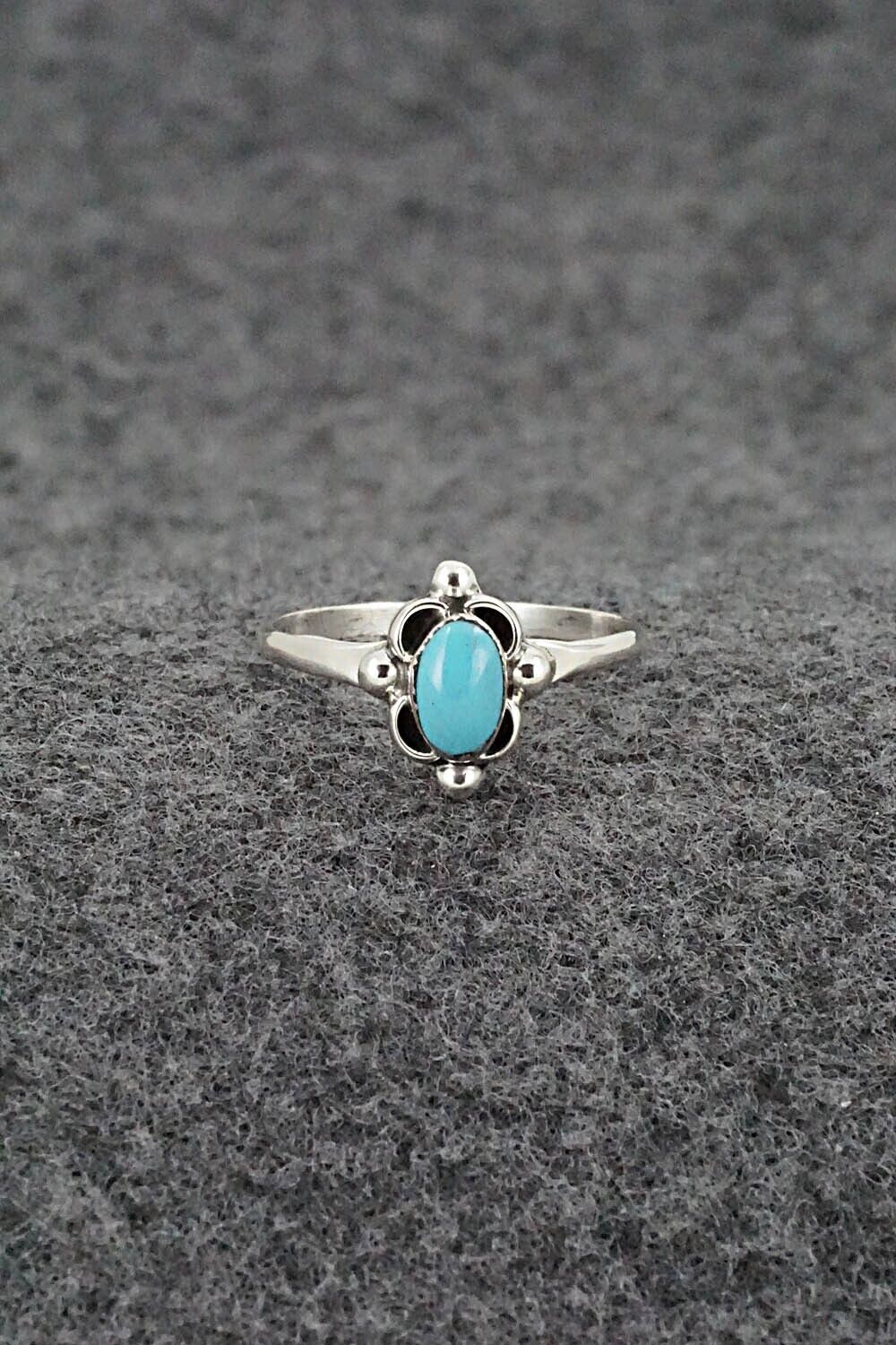 Turquoise & Sterling Silver Ring - Cora Cachini - Size 5