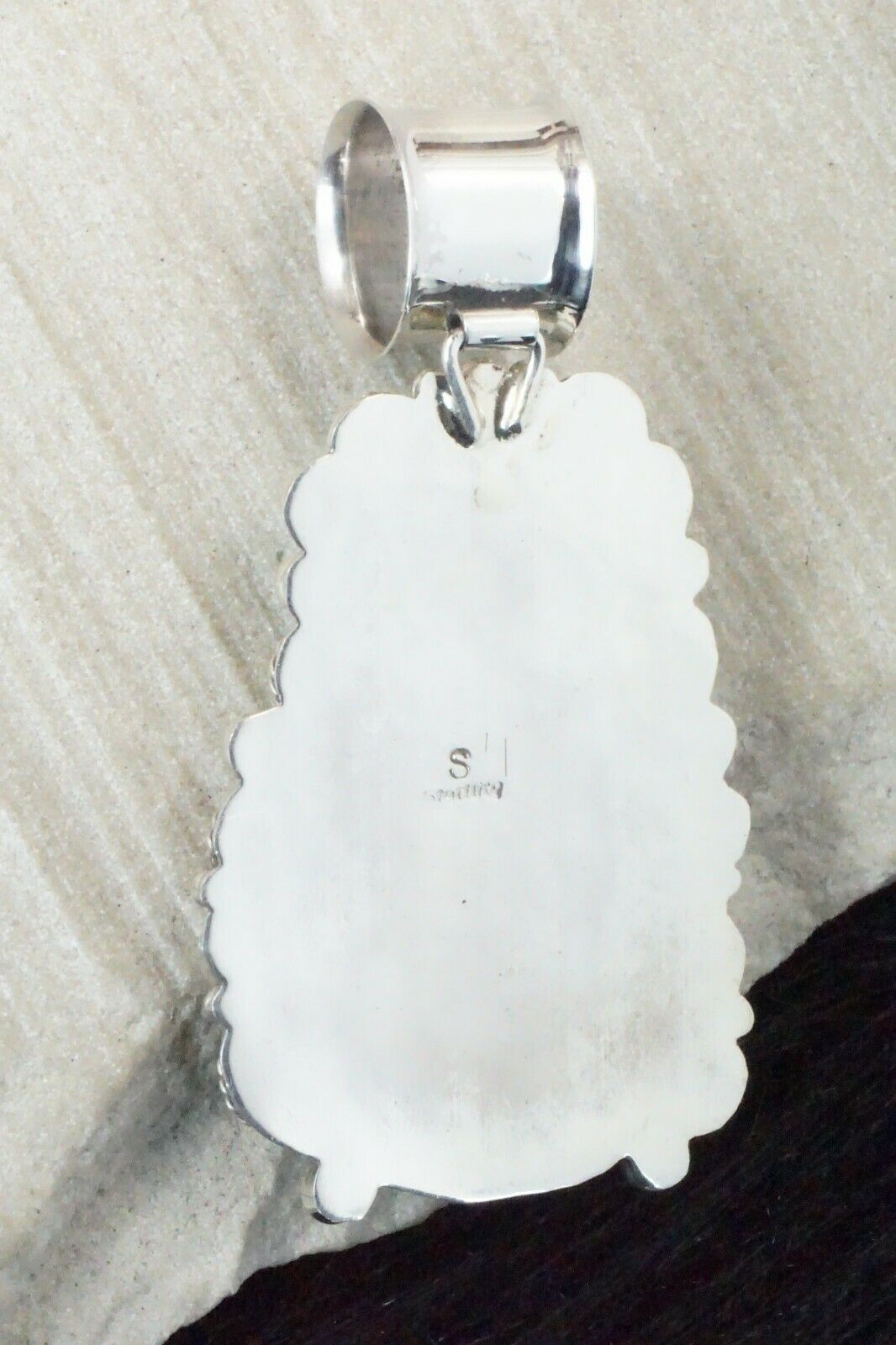 Turquoise and Sterling Silver Pendant - Shirley Largo