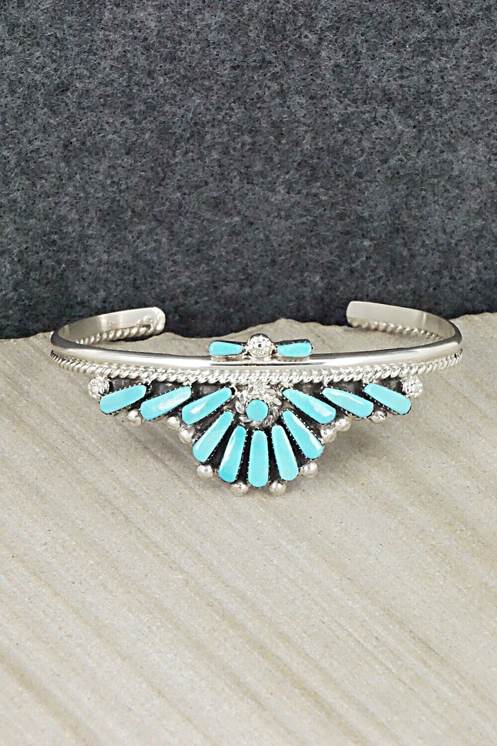Turquoise & Sterling Silver Bracelet - Carlene Hattie