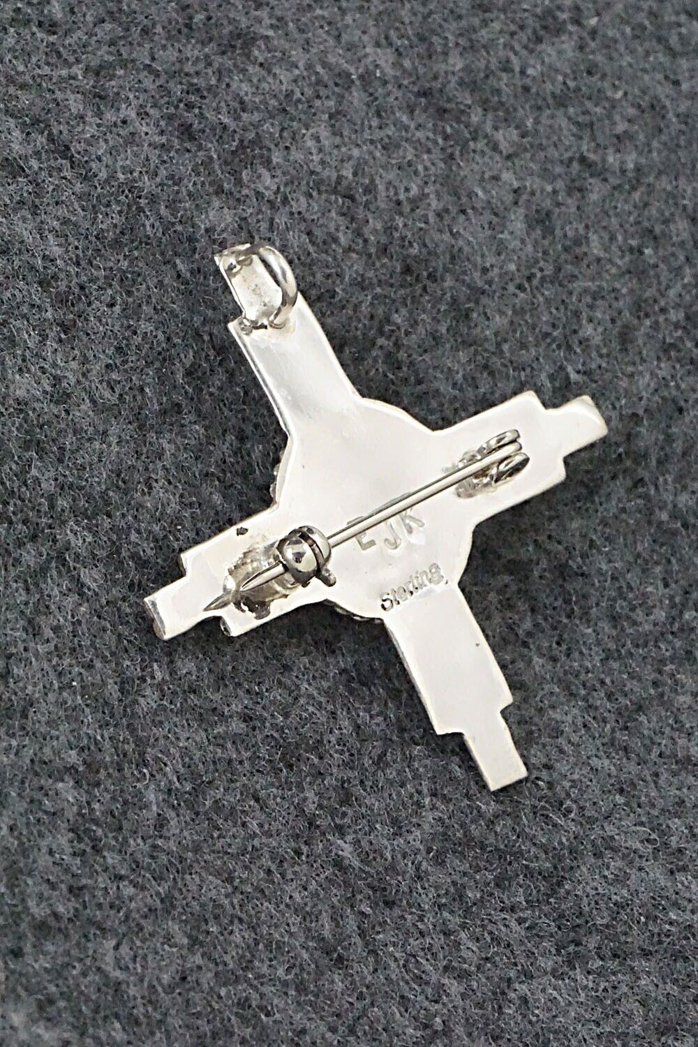 Multi Stone & Sterling Silver Pendant/Pin - Elvira Kiyite