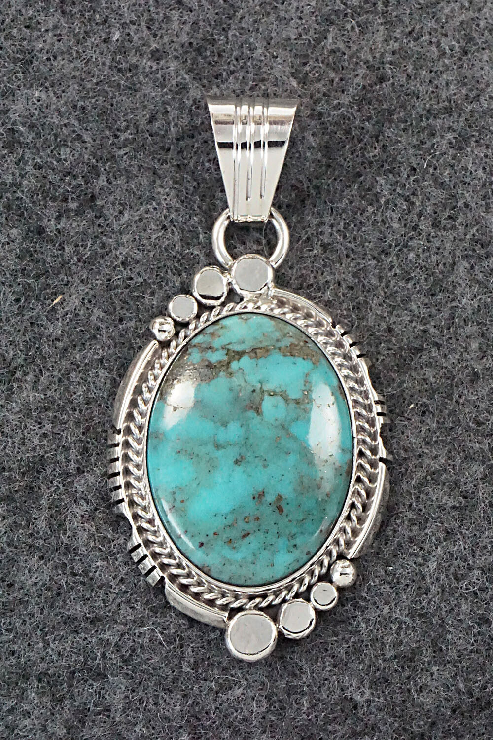 Turquoise & Sterling Silver Pendant - Marita Benally