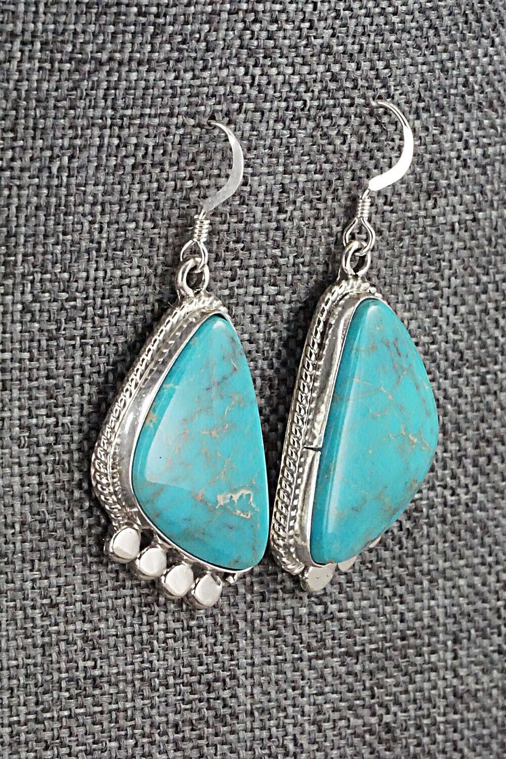 Turquoise & Sterling Silver Earrings - Genevieve Francisco