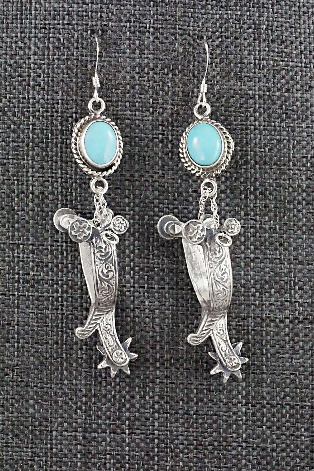 Turquoise & Sterling Silver Earrings - Annie Spencer