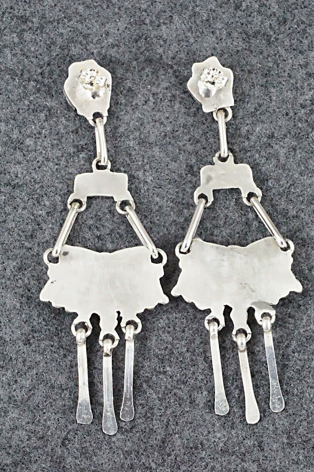 Turquoise & Sterling Silver Earrings - Evangeline Wyaco