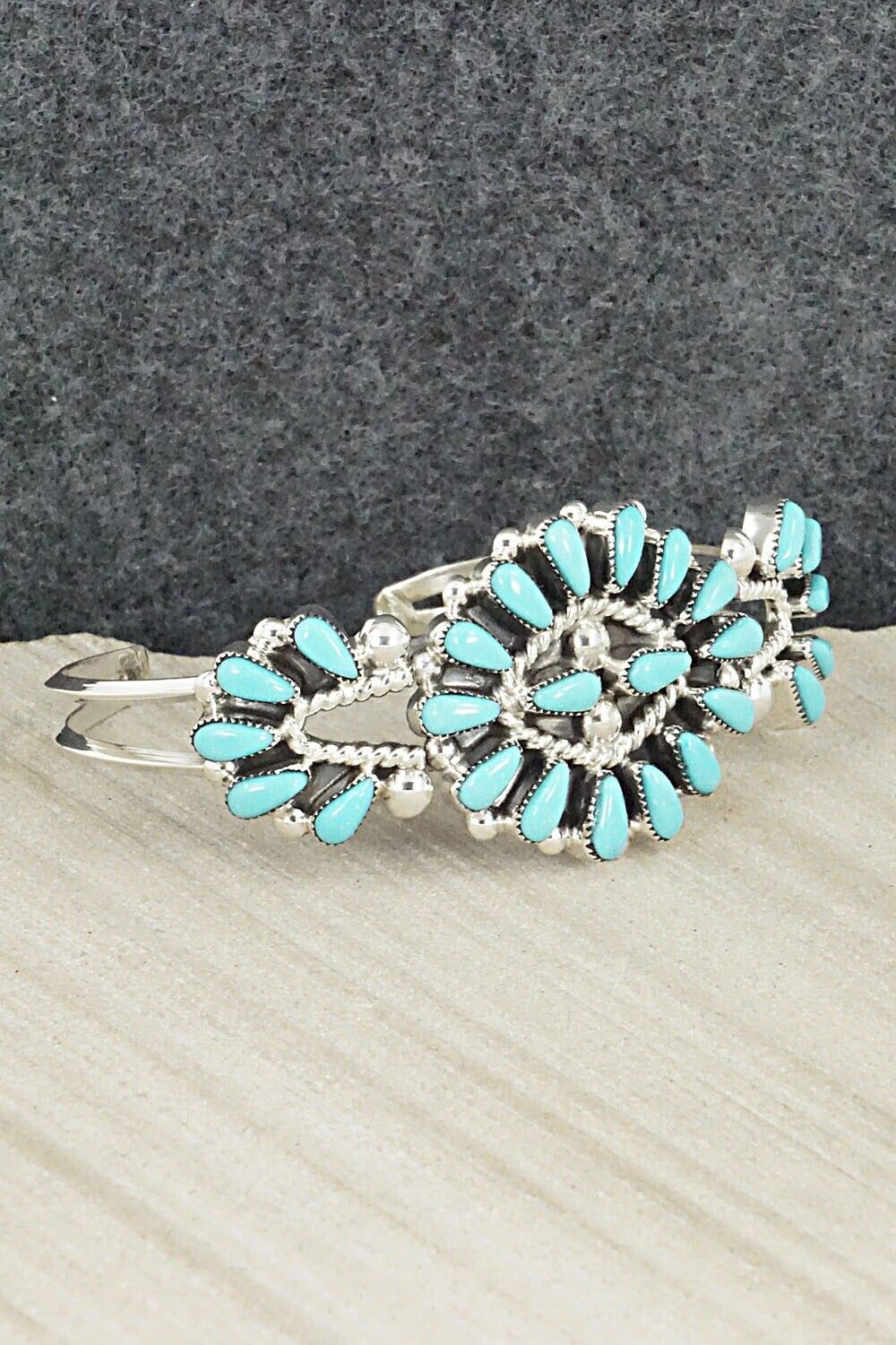 Turquoise & Sterling Silver Bracelet - Delbert Booqua