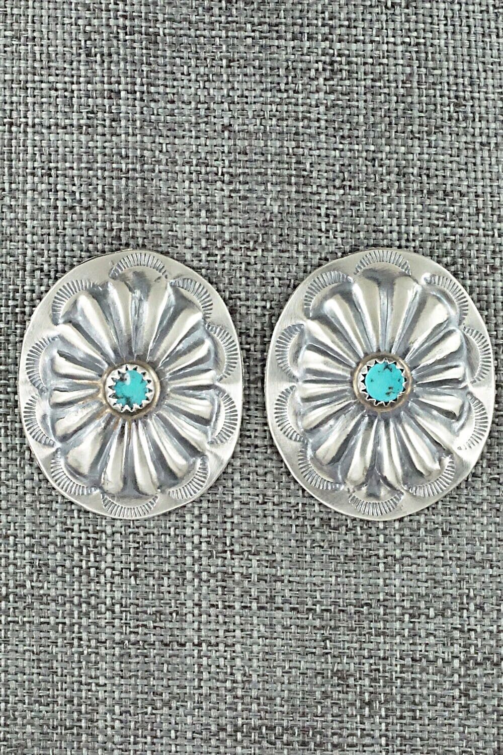 Turquoise & Sterling Silver Earrings - Joan Begay