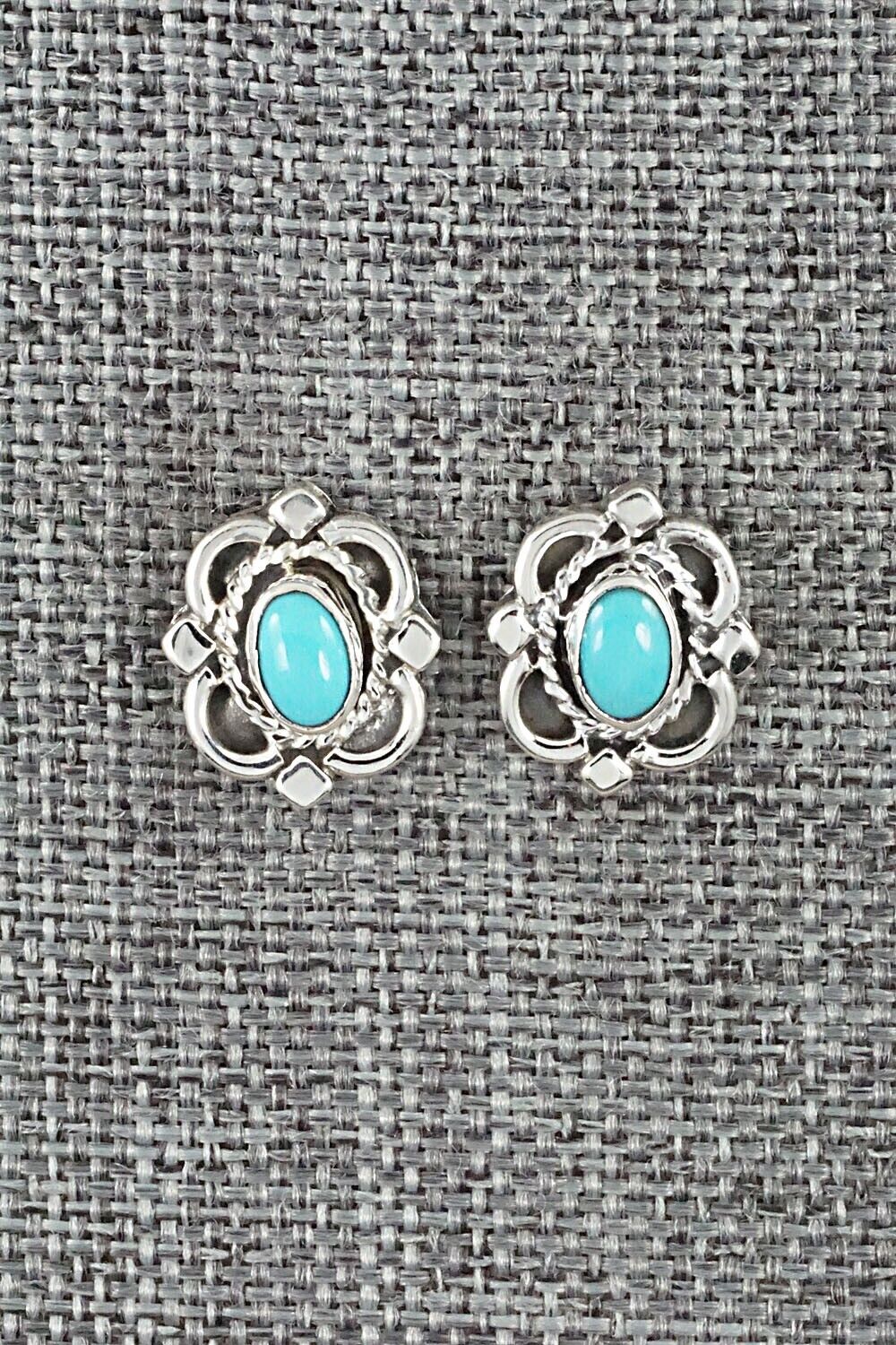 Turquoise and Sterling Silver Earrings - Sharon McCarthy