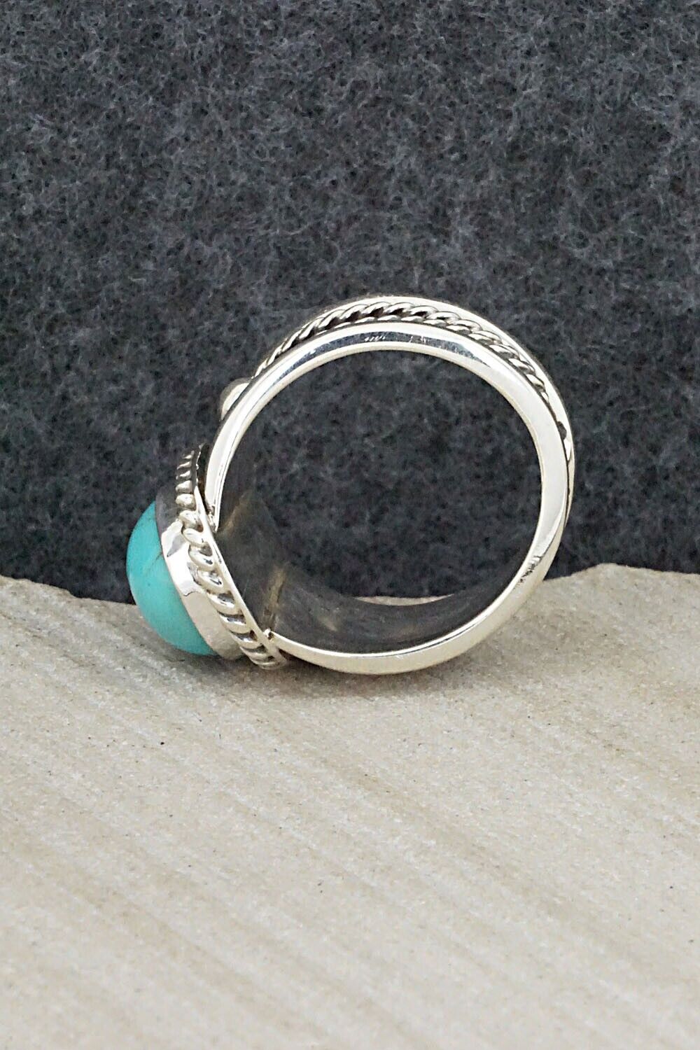 Turquoise & Sterling Silver Ring - Thomas Yazzie - Size 6.5