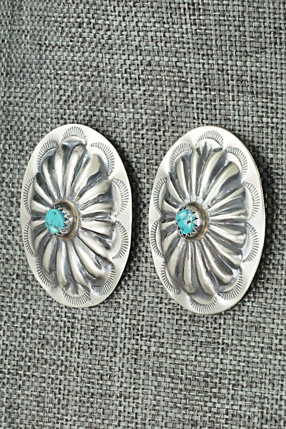Turquoise & Sterling Silver Earrings - Joan Begay