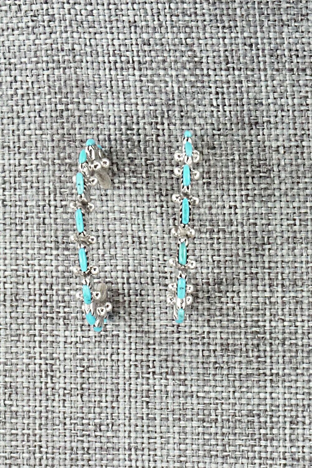 Turquoise & Sterling Silver Earrings - Leland Tucson