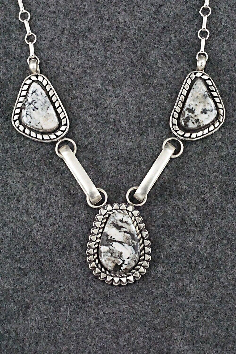 White Buffalo & Sterling Silver Necklace - Mike Smith