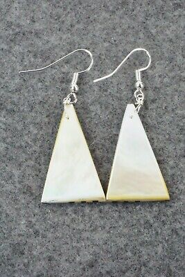 Mother of Pearl & Sterling Silver Inlay Earrings - Daniel Coriz