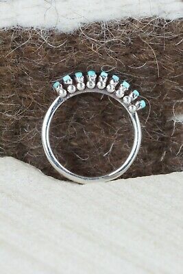 Turquoise & Sterling Silver Ring - Irma Unkestine - Size 6.75
