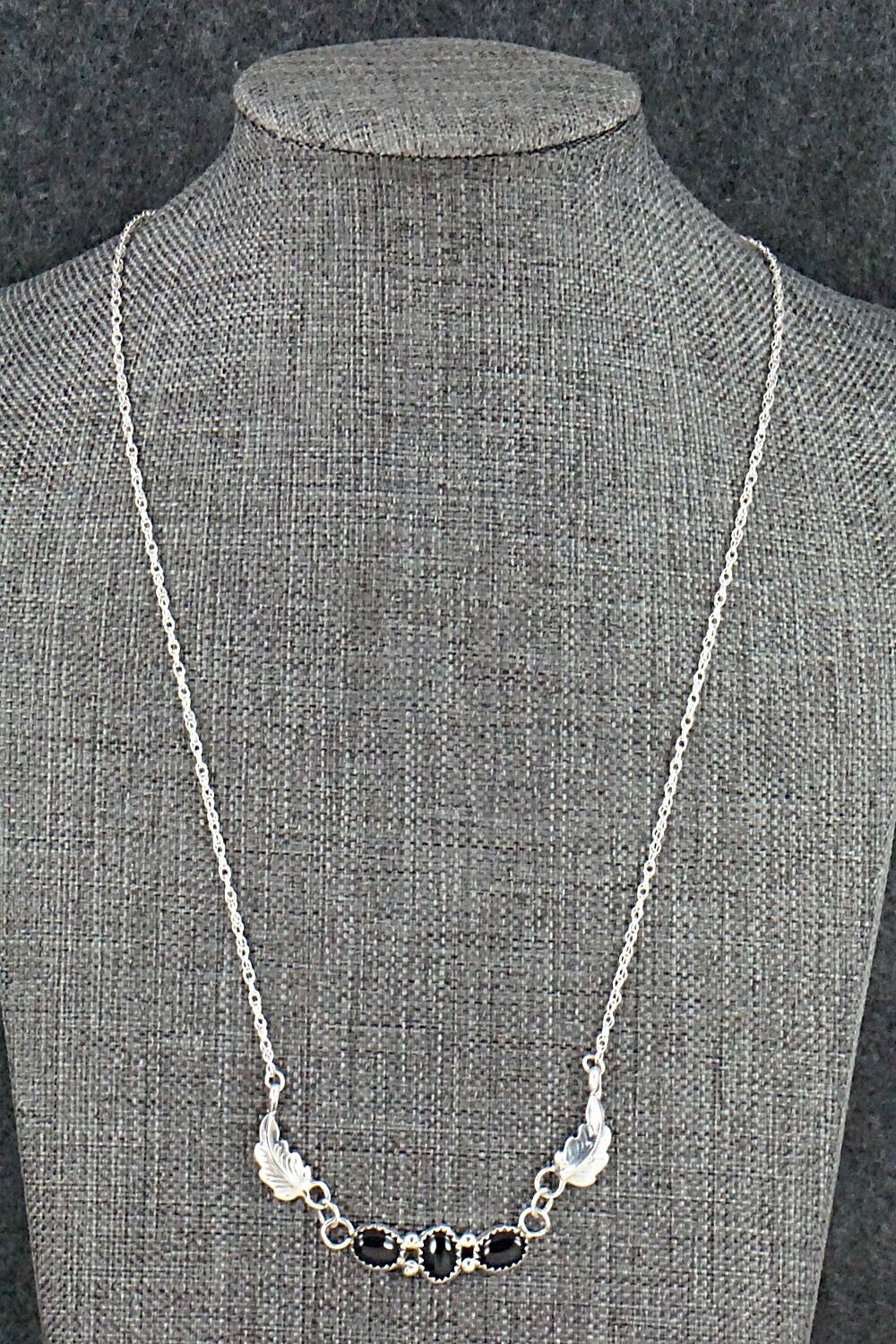 Onyx & Sterling Silver Necklace - Sharon McCarthy
