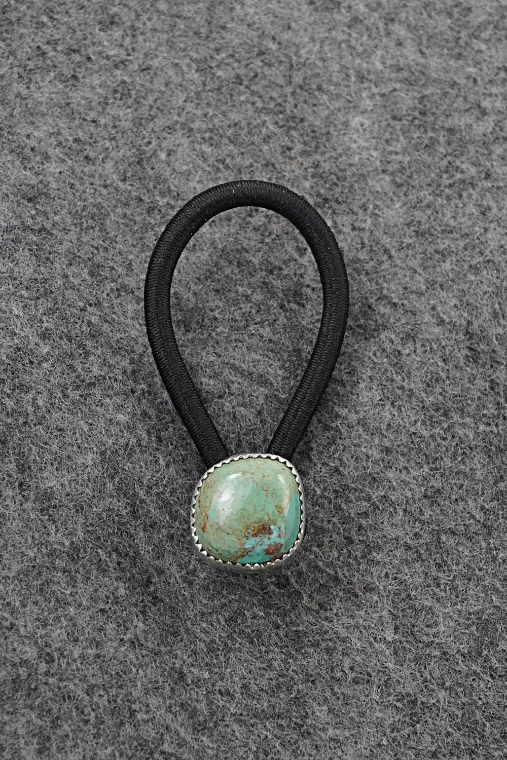 Turquoise & Sterling Silver Hair Tie - Jolene Begay