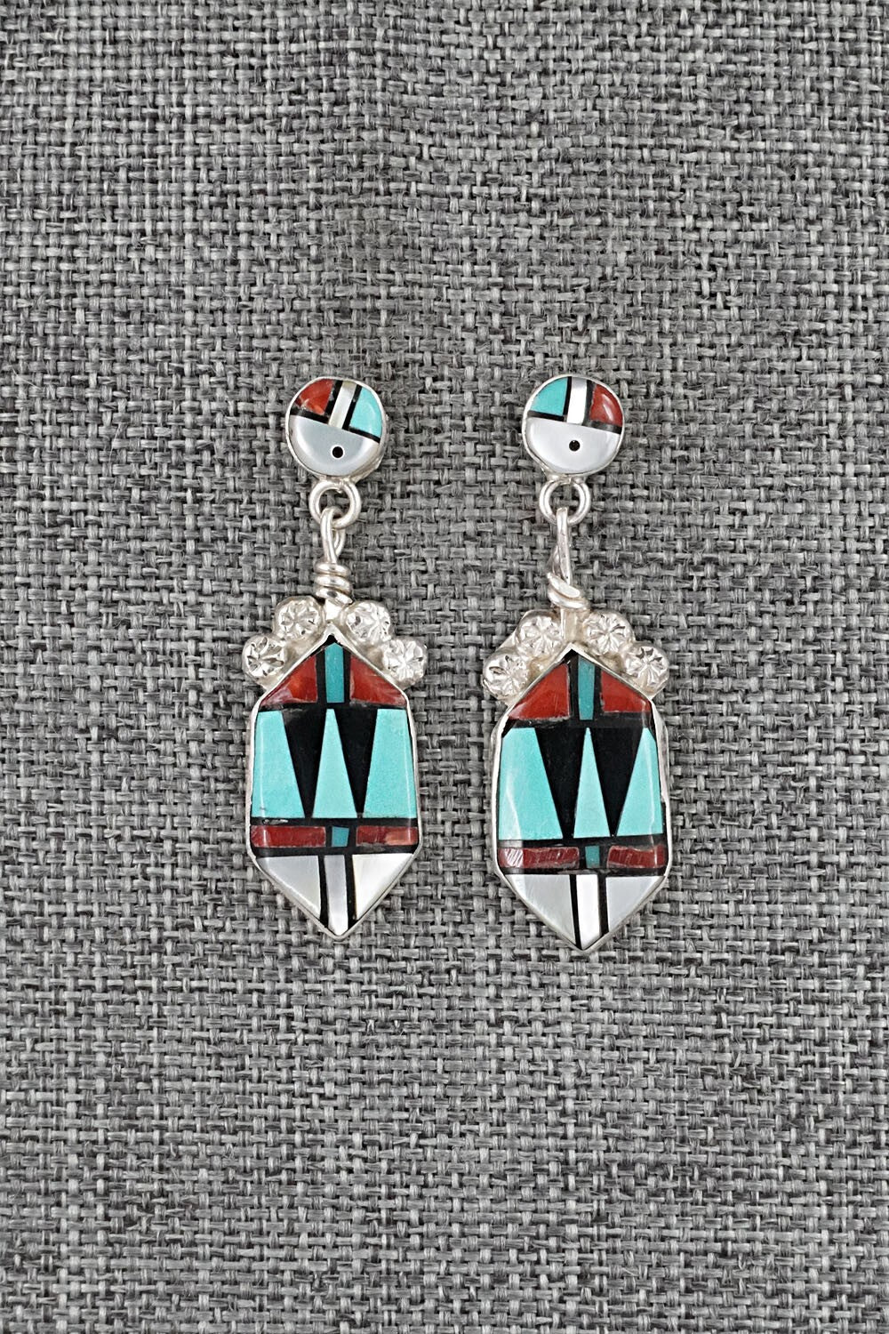 Multi-Stone Inlay & Sterling Silver Earrings - Ola Eriacho
