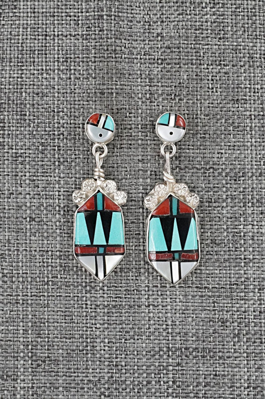 Multi-Stone Inlay & Sterling Silver Earrings - Ola Eriacho