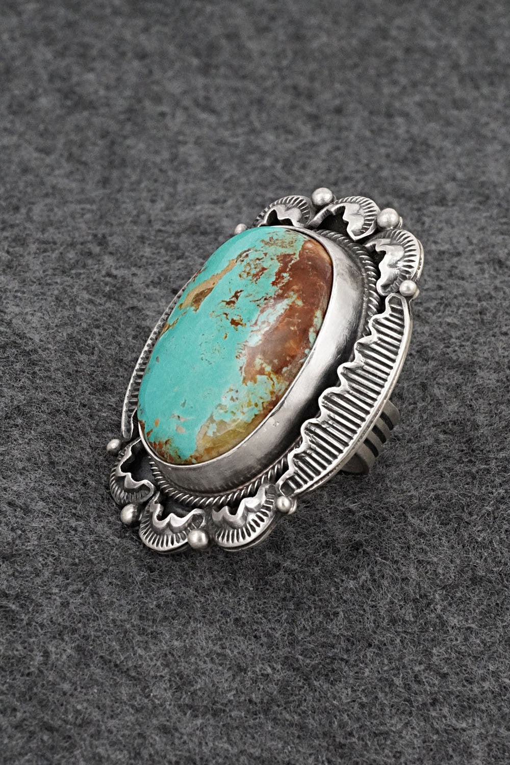 Turquoise & Sterling Silver Ring - Randy Boyd - Size 6.75