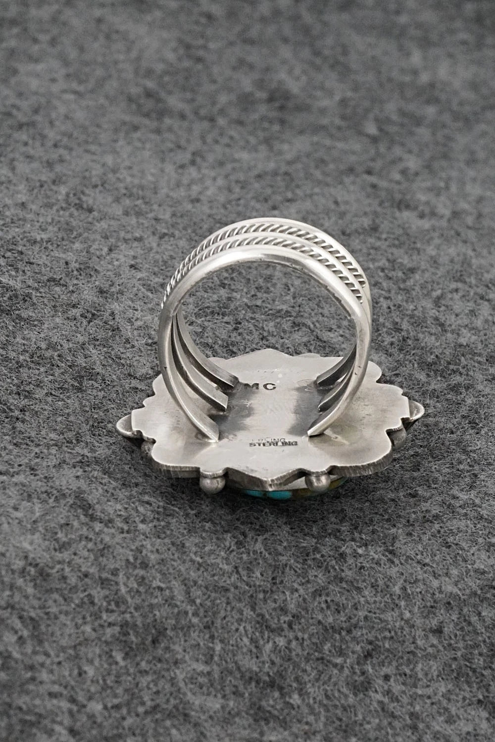 Turquoise & Sterling Silver Ring - Michael Calladitto - Size 9.5