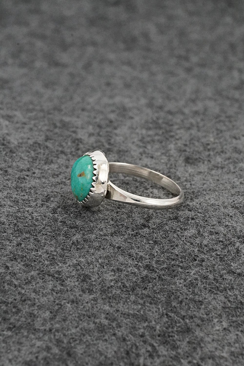 Turquoise & Sterling Silver Ring - Darius Arviso - Size 7