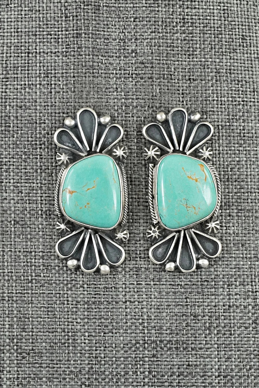 Turquoise & Sterling Silver Earrings - Bobby Johnson