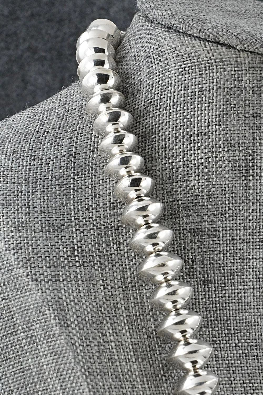 Sterling Silver Navajo Pearl Necklace & Earrings Set - Frankie Miller