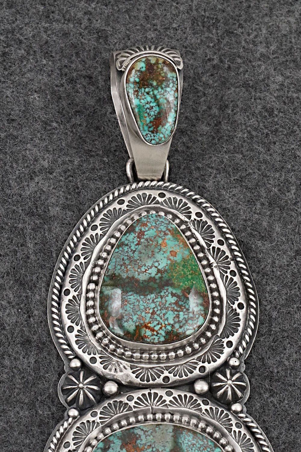 Turquoise & Sterling Silver Pendant - Mark Yazzie