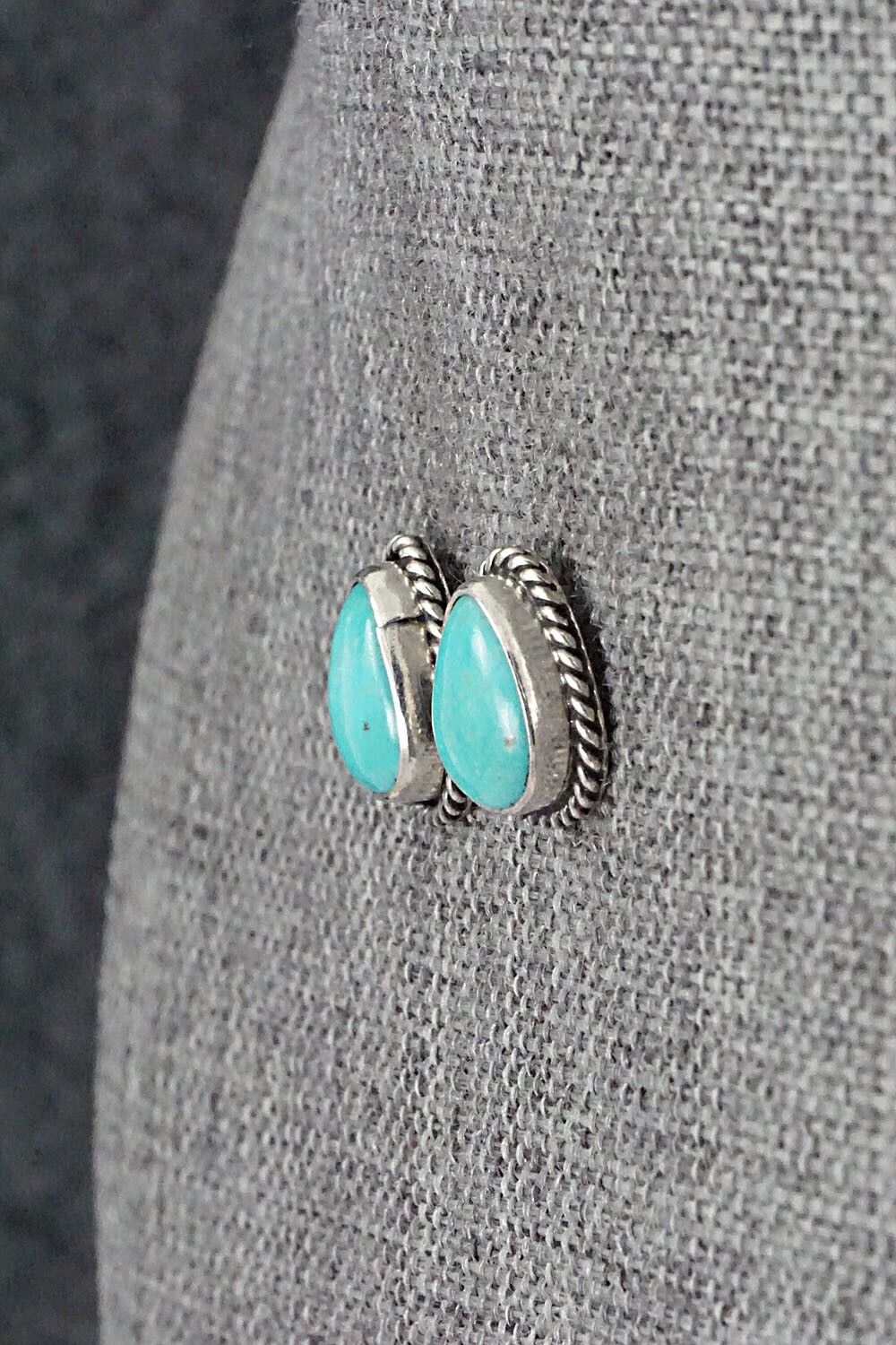 Turquoise & Sterling Silver Earrings - Marco Begaye