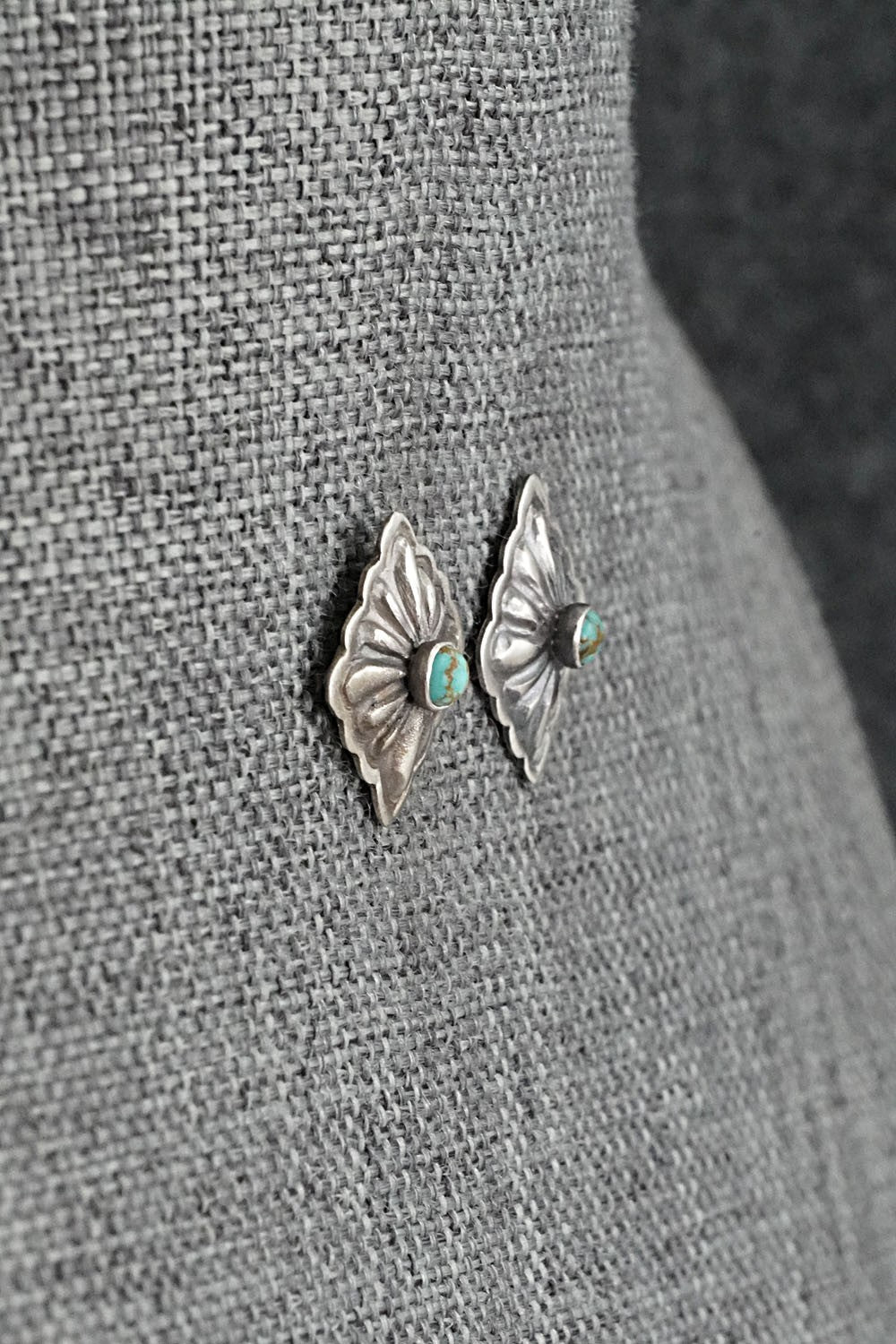 Turquoise & Sterling Silver Earrings - Terry Charlie