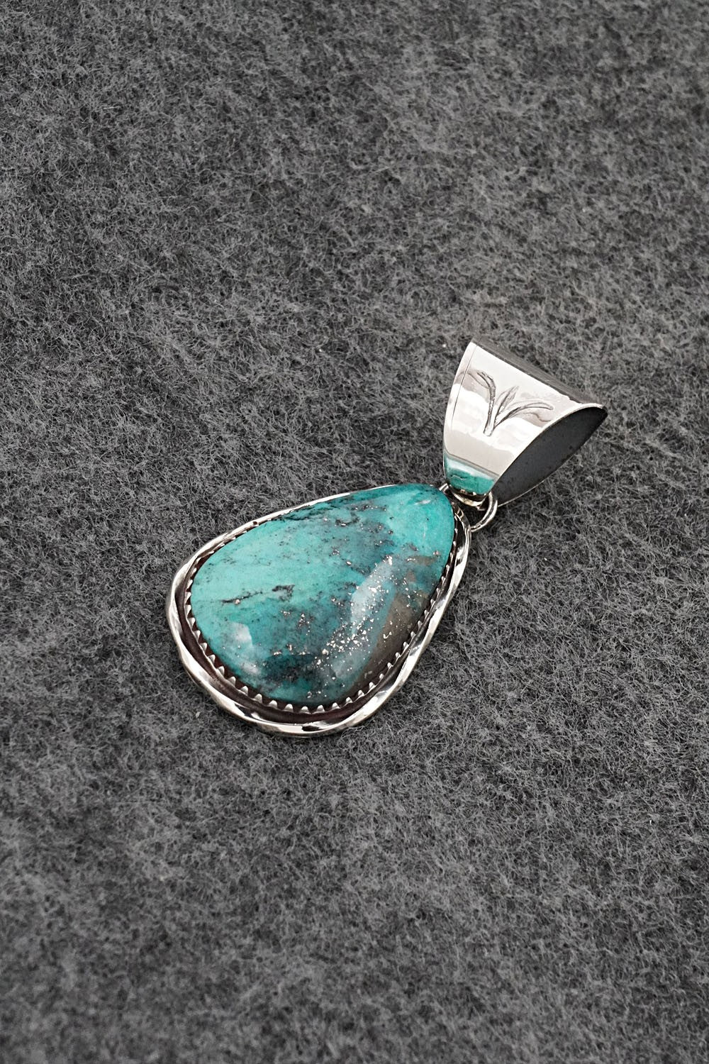 Turquoise & Sterling Silver Pendant - Ernest Hawthorne