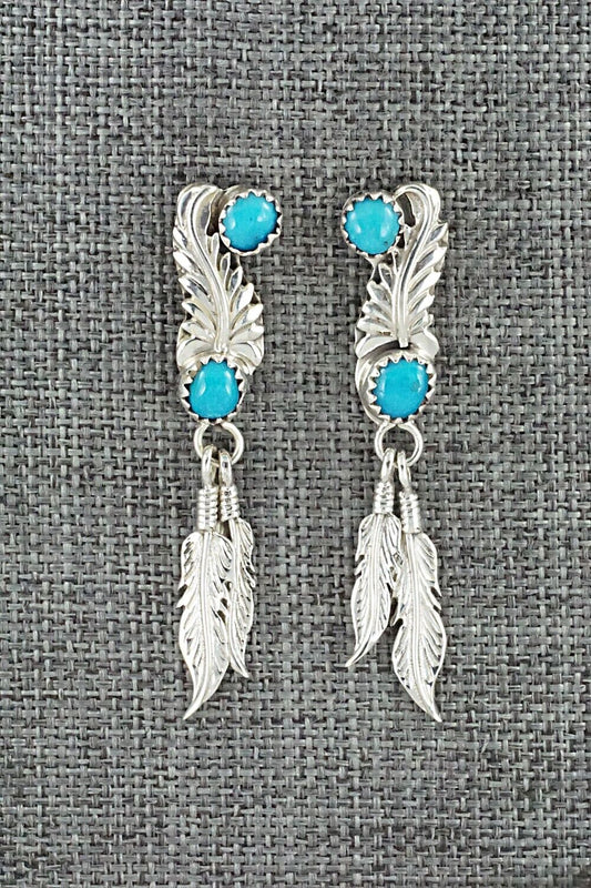 Turquoise & Sterling Silver Earrings - Adelarae Yazzie