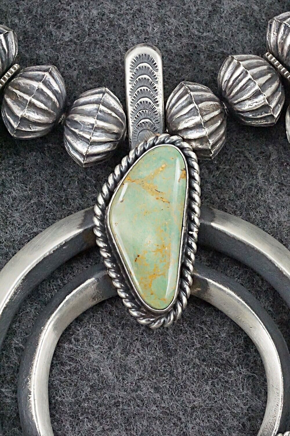 Turquoise & Sterling Silver Squash Blossom Set - Chris Hale