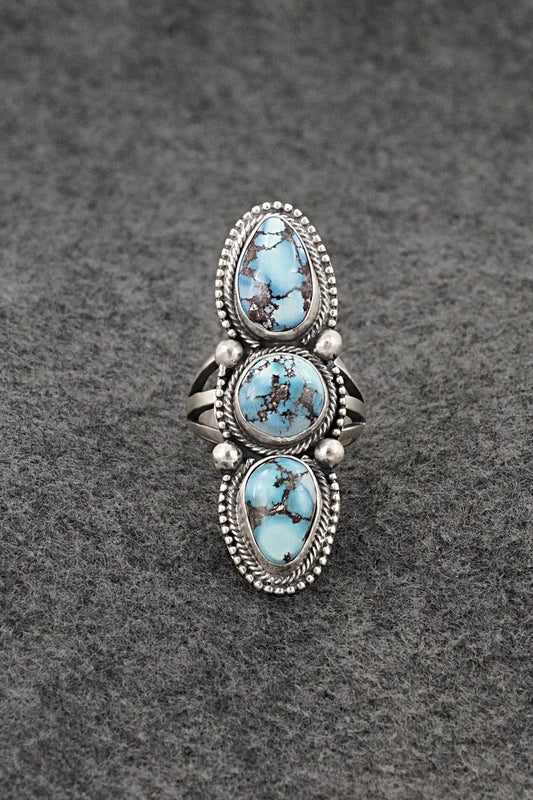 Turquoise & Sterling Silver Ring - Bobby Johnson - Size 7.5
