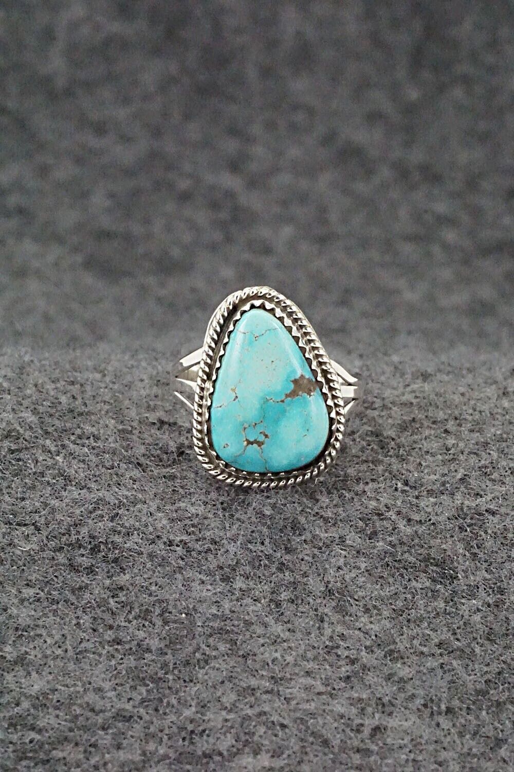 Turquoise & Sterling Silver Ring - Tom Dinetso - Size 7