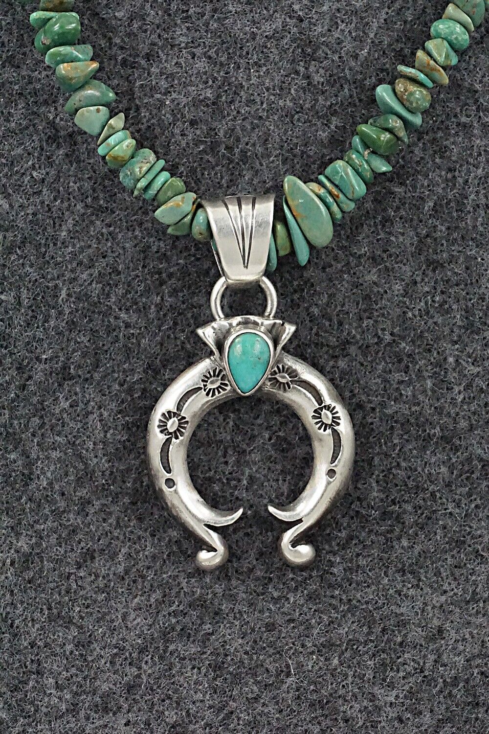 Turquoise & Sterling Silver Necklace 17" - Louise Joe